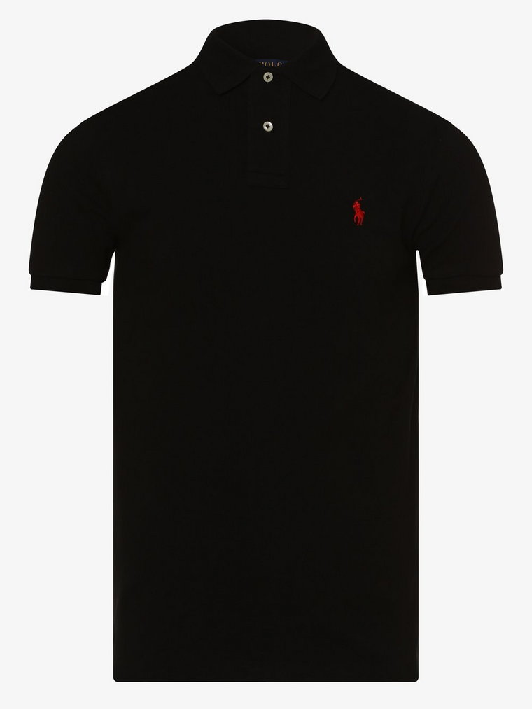 Polo Ralph Lauren - Męska koszulka polo  Slim fit, czarny