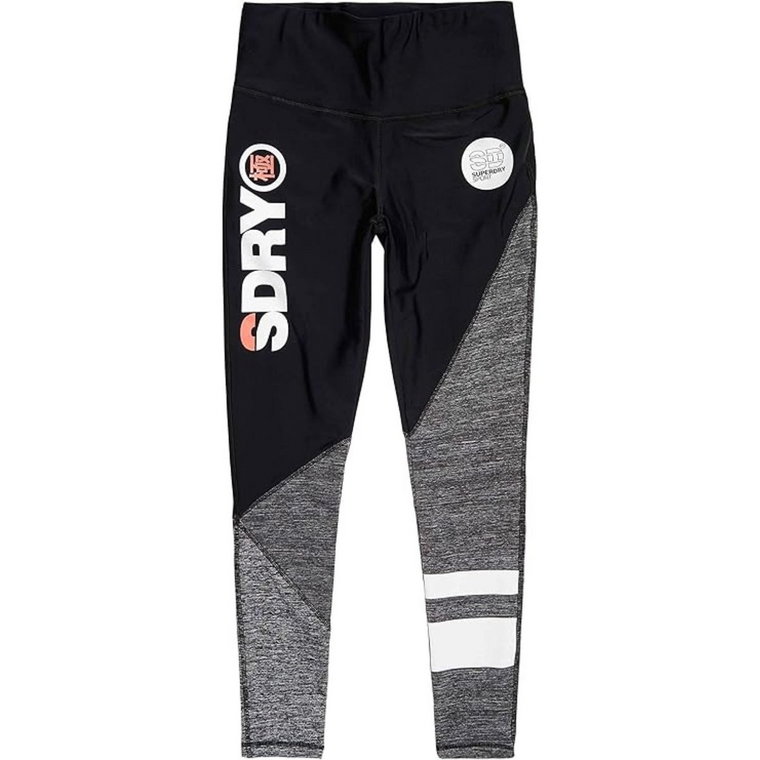 Legginsy damskie Superdry Sport Colour Block sportowe-XS