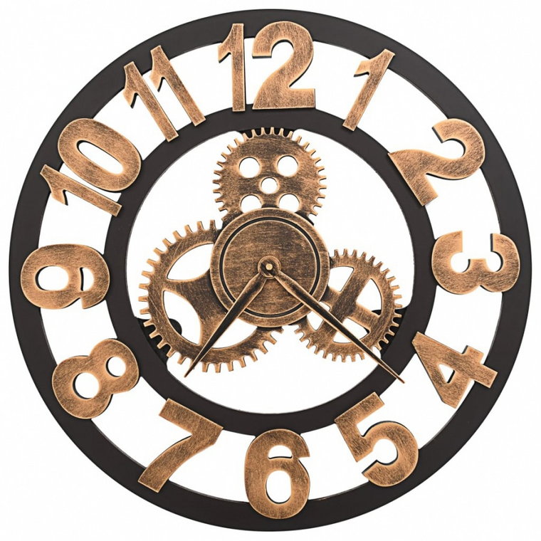 Zegar ścienny metalowy 58 cm złoto-czarny kod: V-283861
