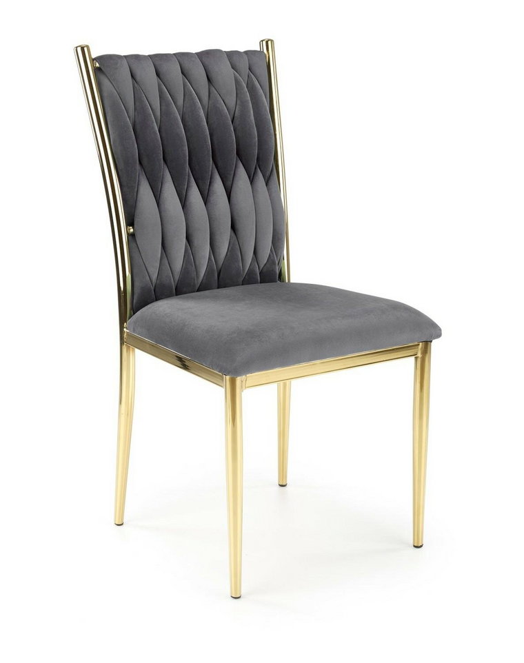 Krzesło Lina velvet szare/ złote