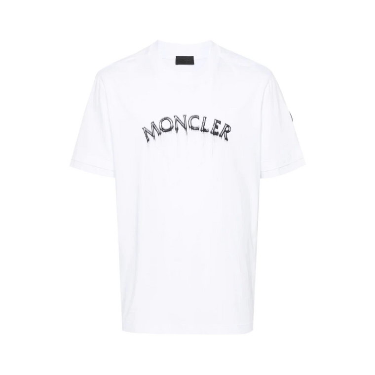 Bawełniana koszulka z nadrukiem logo Moncler