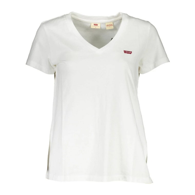 Biała koszulka z V-dekoltem dla kobiet Levi's