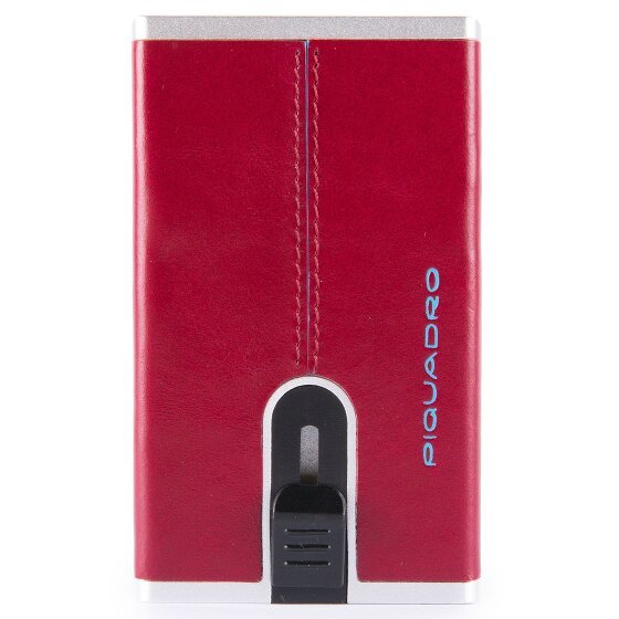 Piquadro Blue Square Credit Card Case RFID Leather 6 cm red