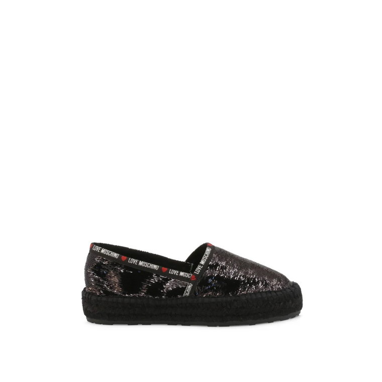 Tkaninowe Slip-On Sneakers Love Moschino