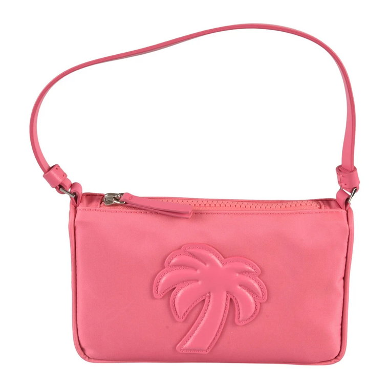 Różowa torba na ramię z logo-aplikacją Palm Angels