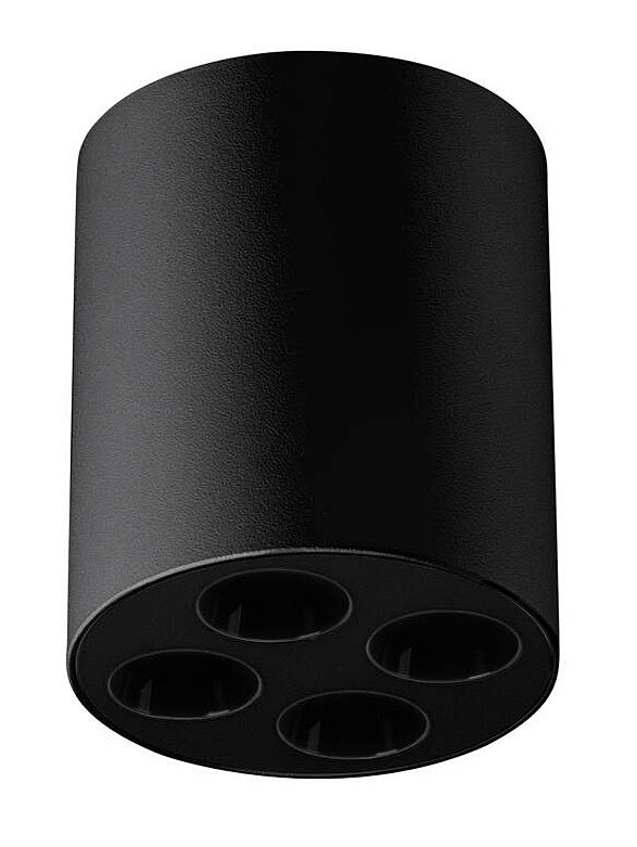 Czarny okrągły spot sufitowy LED - A406-Pizo