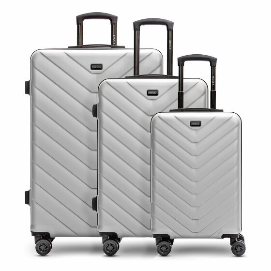 Redolz Essentials 07 3-SET 4 kółka Zestaw walizek 3-części silver-colored 2