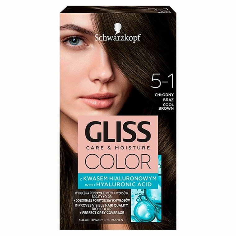 Gliss Color 5-1 Chłodny Brąz - farba do włosów 1 szt.