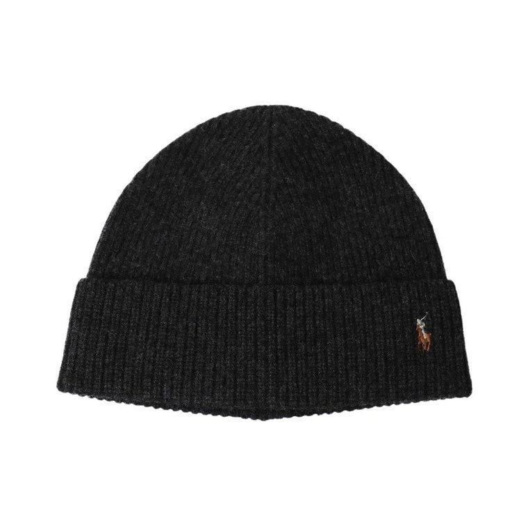 Węglowy Wełniany Beanie dla Mężczyzn Polo Ralph Lauren