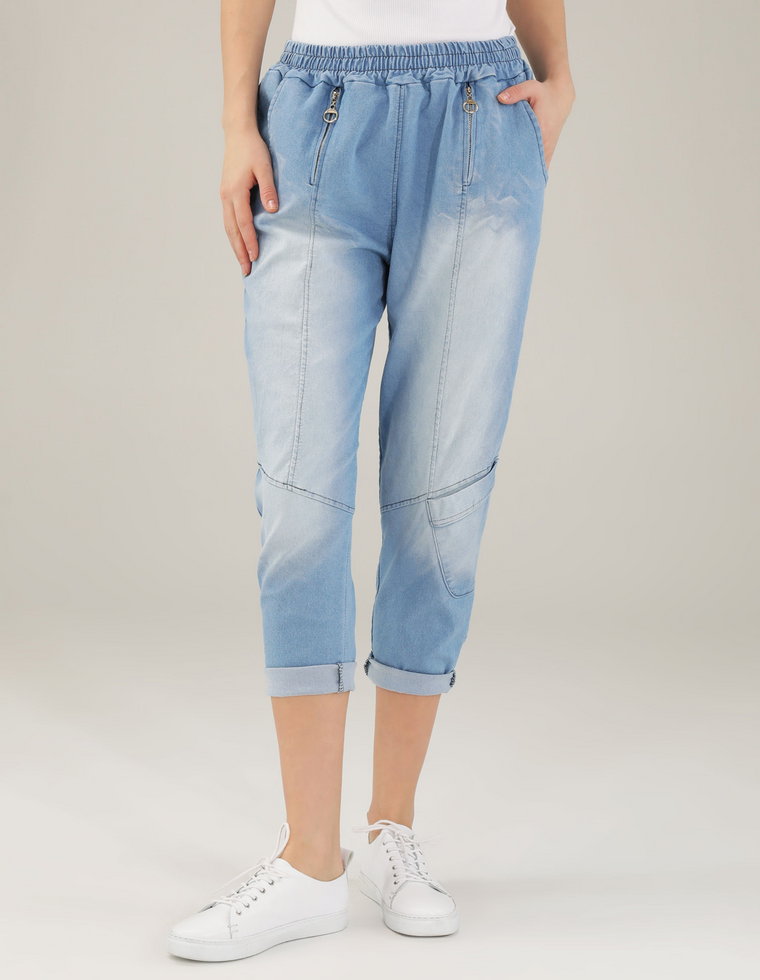 SPODNIE Z BAWEŁNY 234-10800 JEANS