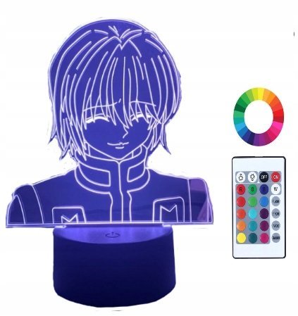 Lampka Nocna 3D Led HUNTER X ANIME Kurapika Grawer