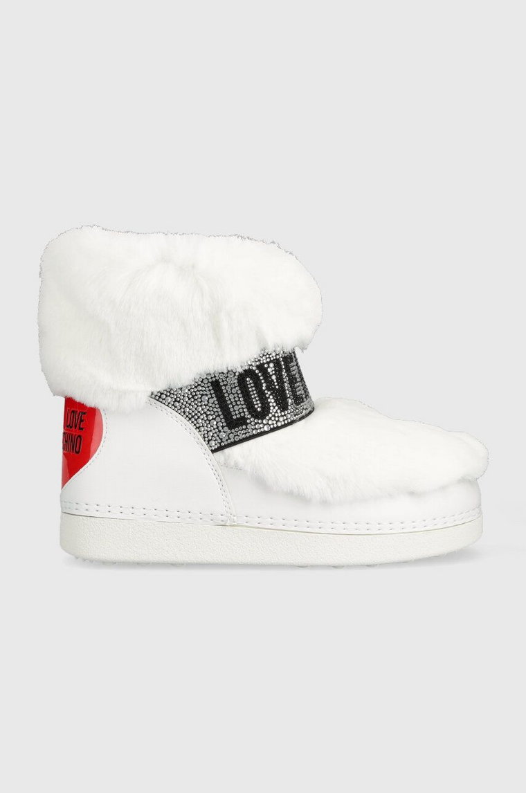 Love Moschino śniegowce SKIBOOT20 kolor biały JA24202G0HJW0100