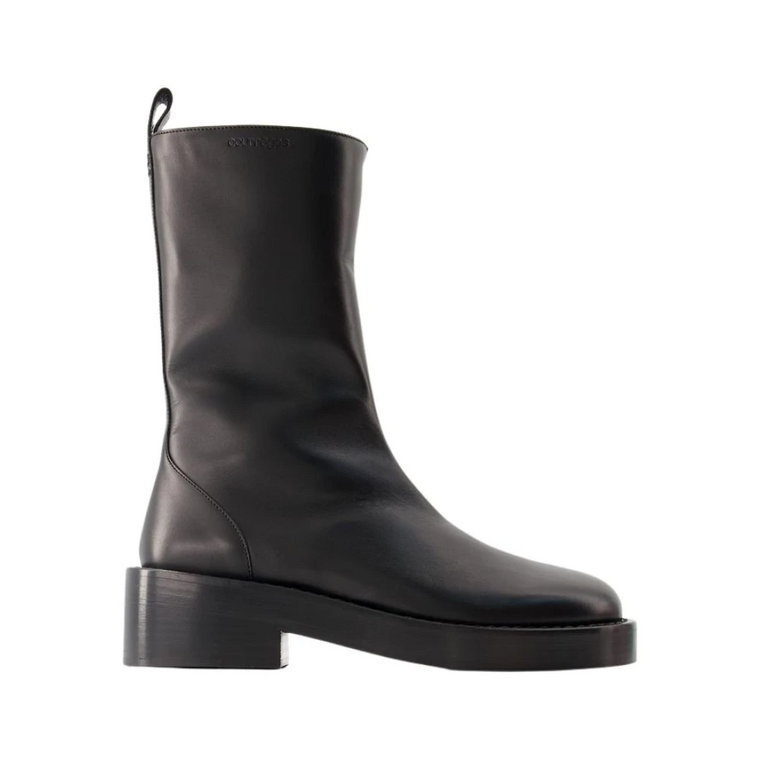 Zipped Ankle Boots Leather Courrèges