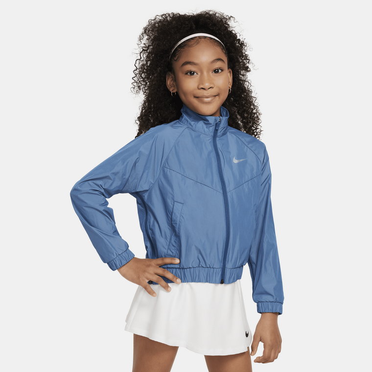 Luźna kurtka dla dużych dzieci (dziewcząt) Nike Sportswear Windrunner - Zieleń