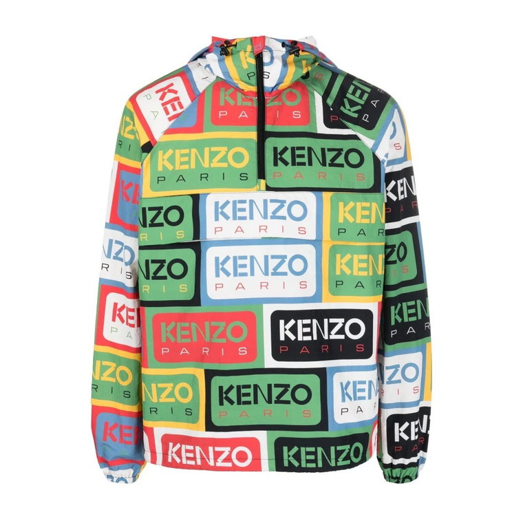 MultiColor Labels Half-Zip Windbreaker Kenzo