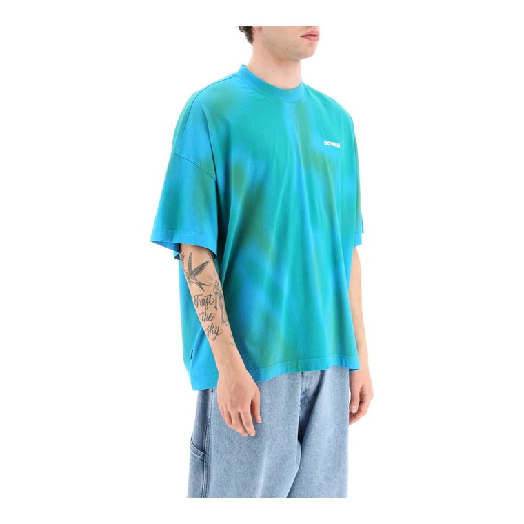 Oversize T-shirt z nadrukiem w sprayu Bonsai