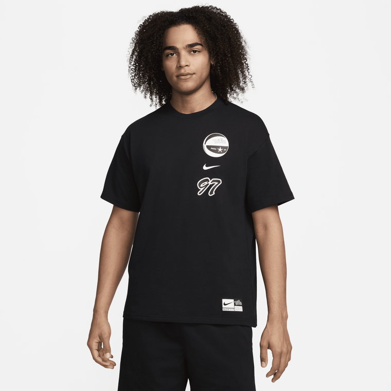Męski T-shirt do koszykówki Max90 Nike - Czerń