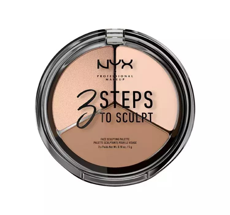 NYX PROFESSIONAL MAKEUP 3 STEPS TO SCULPT PALETA DO KONTUROWANIA FAIR