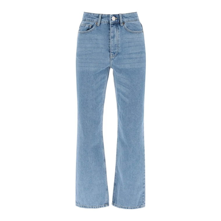 Organiczne Spodnie Cropped z Denimu By Malene Birger