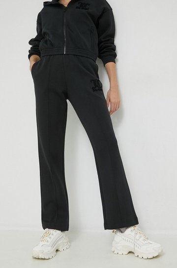 Juicy Couture spodnie dresowe damskie kolor czarny z aplikacją