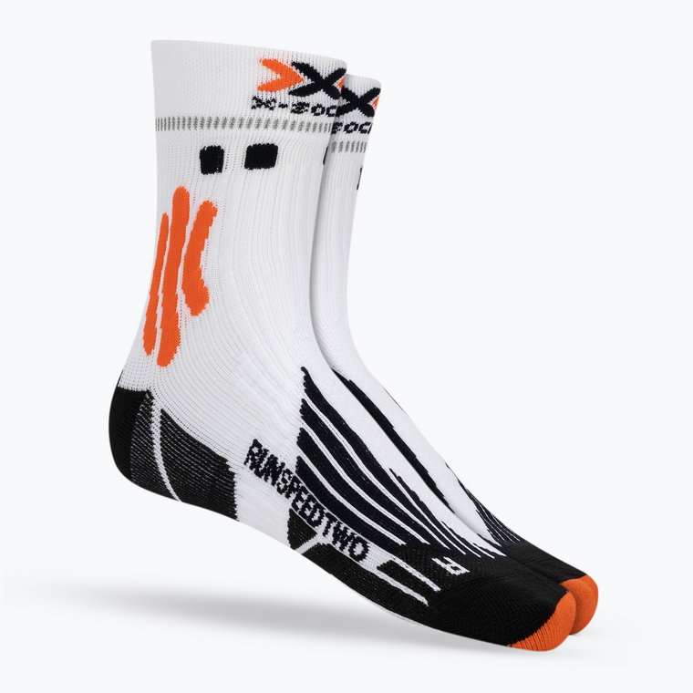 Skarpety do biegania męskie X-Socks Run Speed Two 4.0 arctic white/trick orange | WYSYŁKA W 24H | 30 DNI NA ZWROT