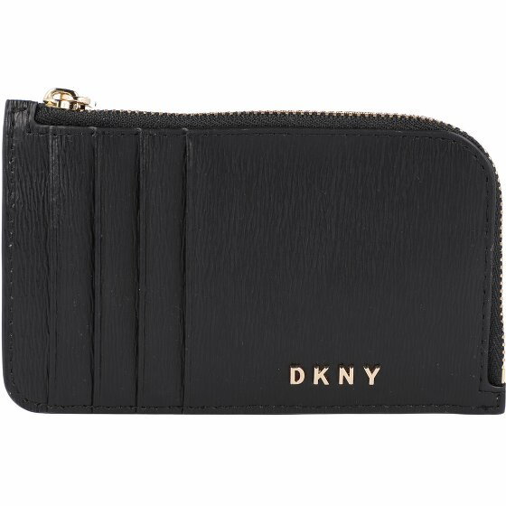 DKNY Skórzane etui na karty kredytowe Bryant 13 cm blk-gold