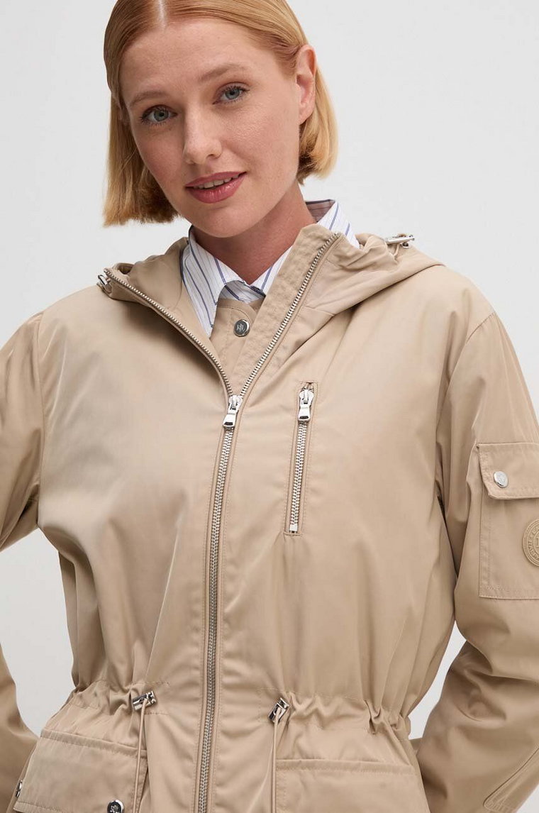 Lauren Ralph Lauren parka damska kolor beżowy przejściowa 297951274