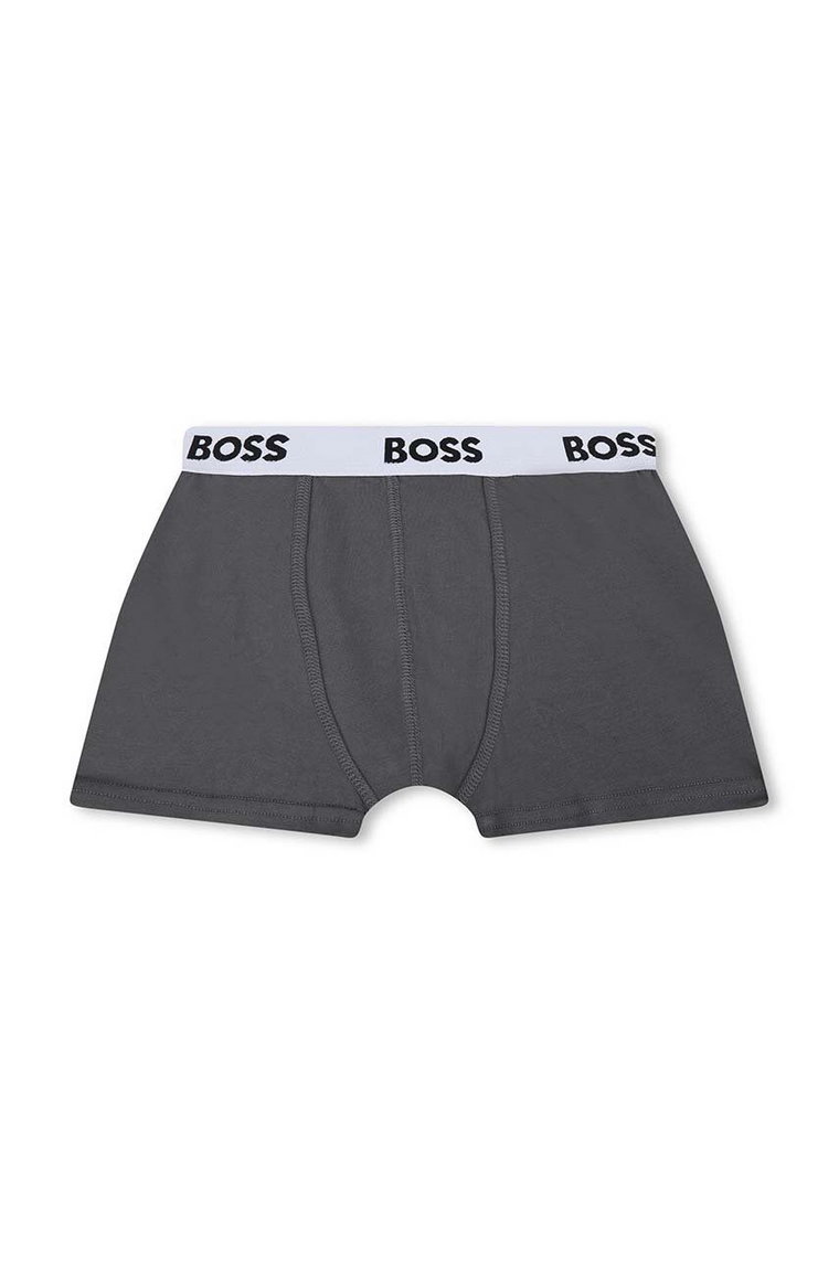 BOSS bokserki dziecięce 2-pack kolor szary