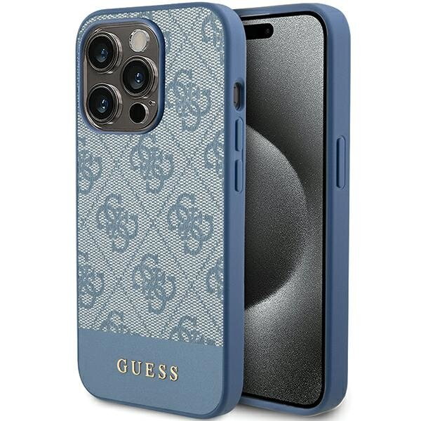 Guess GUHCP15LG4GLBL iPhone 15 Pro 6.1" niebieski/blue hardcase 4G Stripe Collection