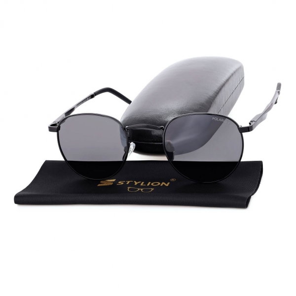 Okulary przeciwsłoneczne lenonki z polaryzacją i filtrem UV400 Czarne POL-112