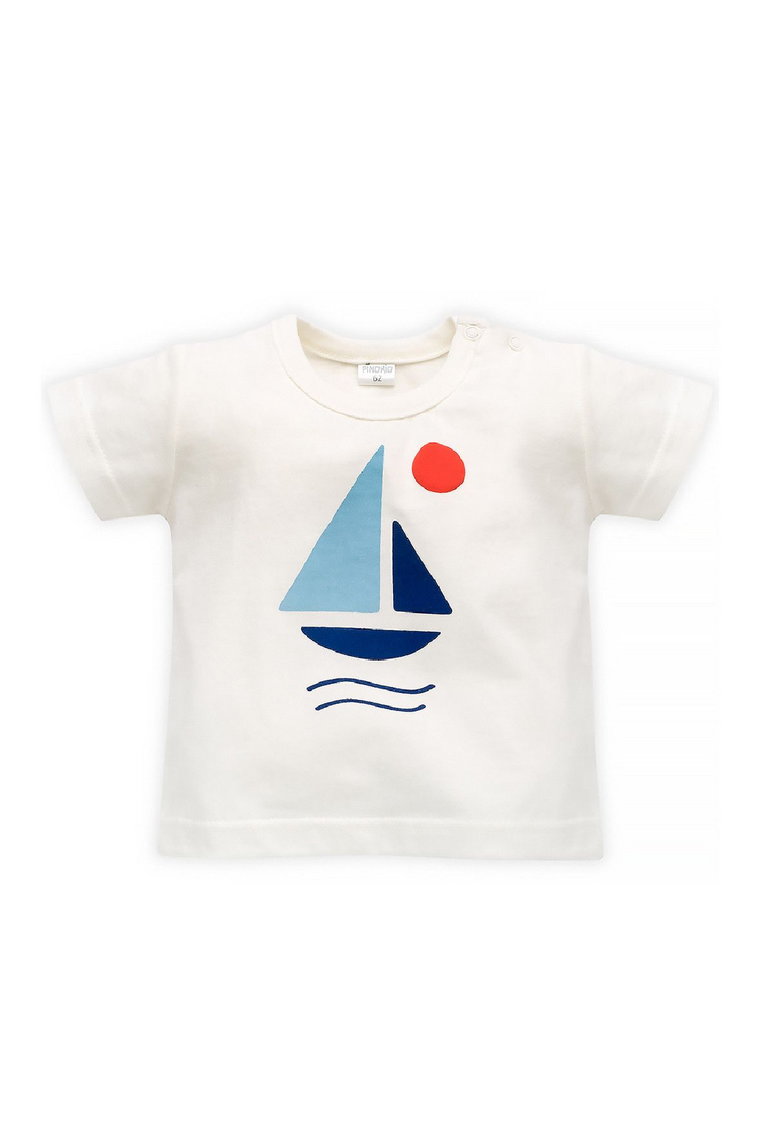 Bawełniany t-shirt dla niemowlaka Sailor ecru