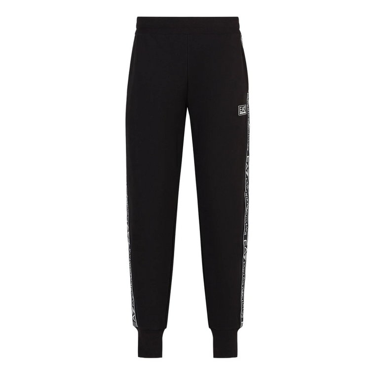 Wygodne czarne spodnie jogger Emporio Armani EA7