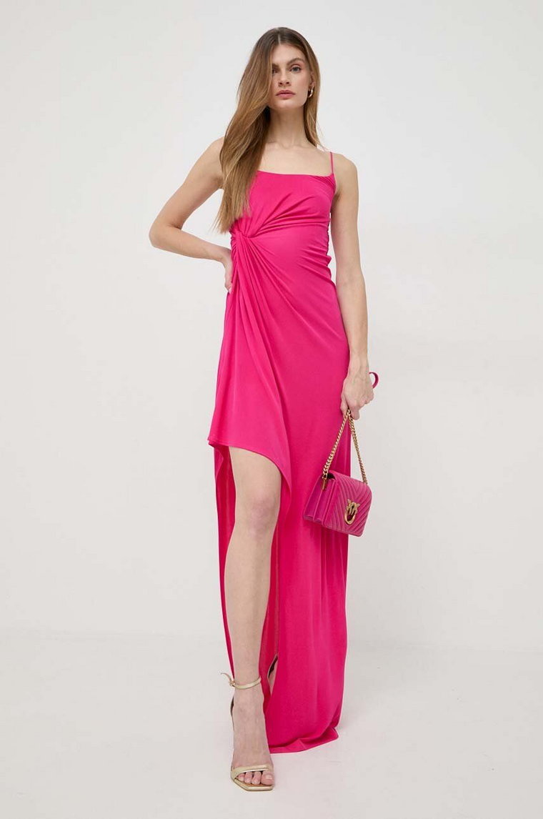 Pinko sukienka kolor różowy maxi dopasowana 103122.A17I