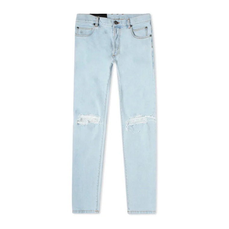 Edgy Distressed Skinny Jeans Balmain