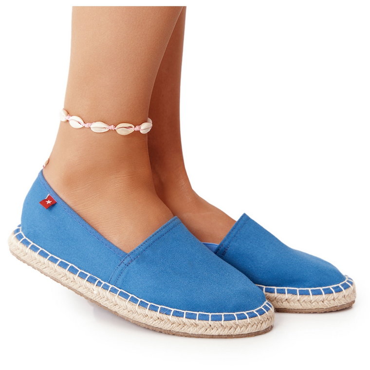 Espadryle Na Plecionej Podeszwie Big Star DD274A152 Niebieskie