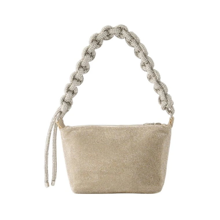 Crystal Mesh Cobra Pouch - Beige Kara