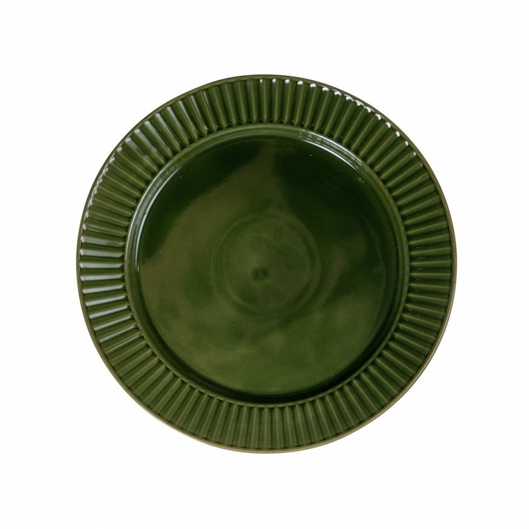 Talerz, zielony, ceramika, śred. 27,5 cm kod: SF-5018283