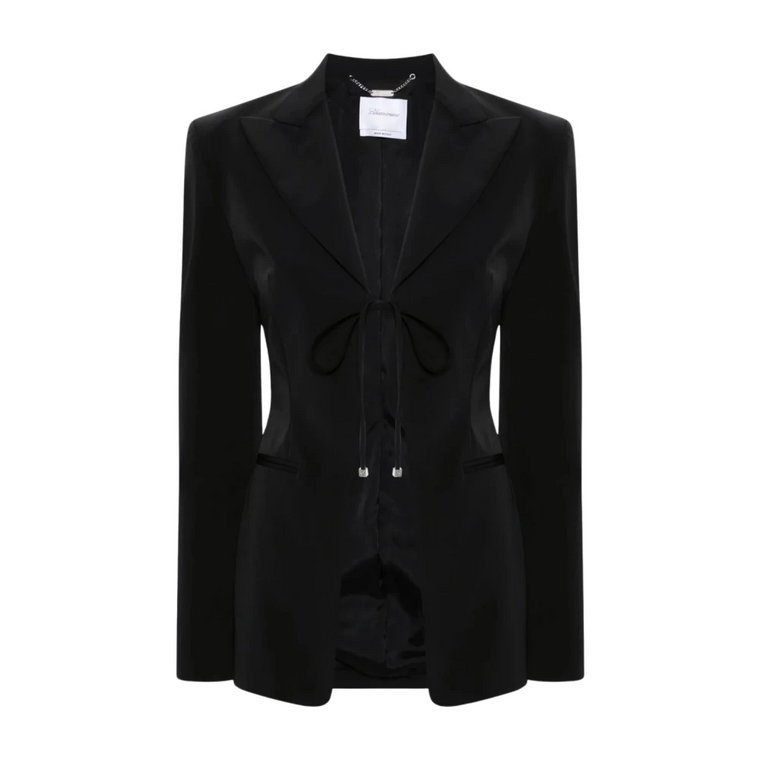 Czarne kurtki dla kobiet Ss24 Blumarine