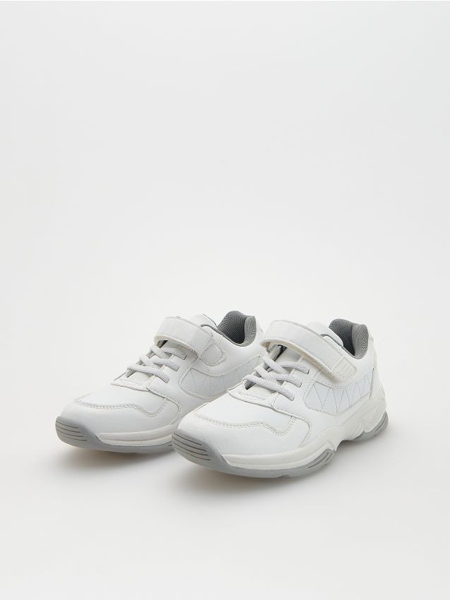 Reserved - Sneakersy z zapięciem na rzep - biały