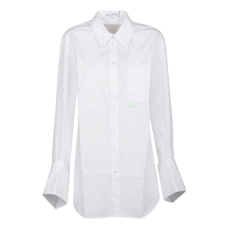 Biała Oversize Koszula z Mankietami JW Anderson