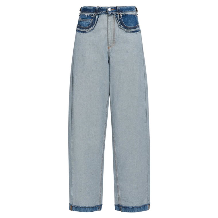 Inside-out denim carrot-fit jeans Marni