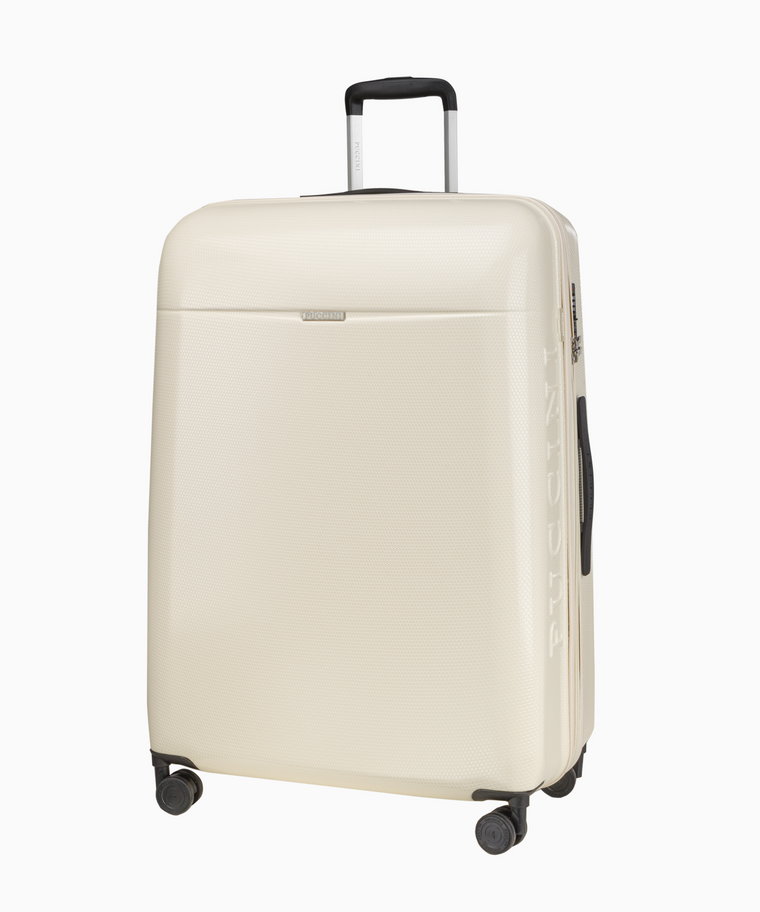 PUCCINI Duża biała walizka z policarbonu