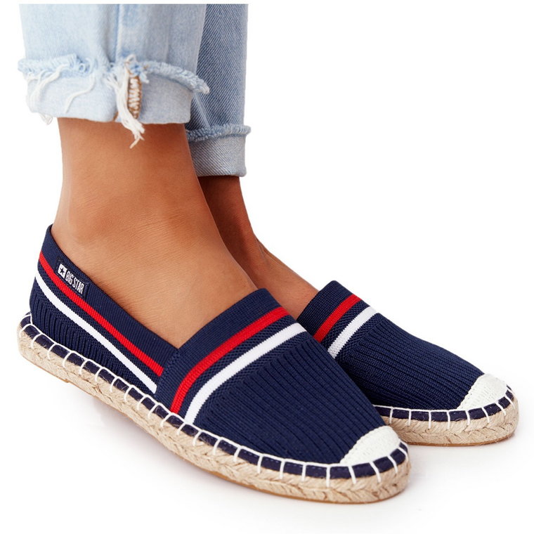 Espadryle Big Star Tommy HH274483 białe czerwone granatowe