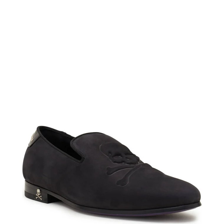 Philipp Plein Skórzane loafersy Nubuck Loafers Skull&Bones