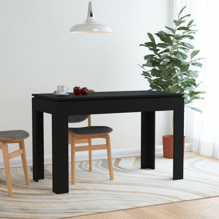 Stół jadalniany, czarny, 120x60x76 cm, płyta wiórowa kod: V-800757
