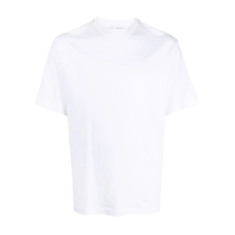 Biała Bawełniana Koszulka z Przodem z Logo Axel Arigato
