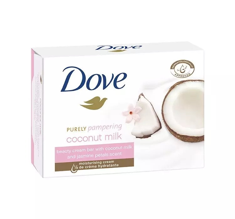 DOVE PURELY PAMPERING KREMOWE MYDŁO W KOSTCE COCONUT MILK 100G