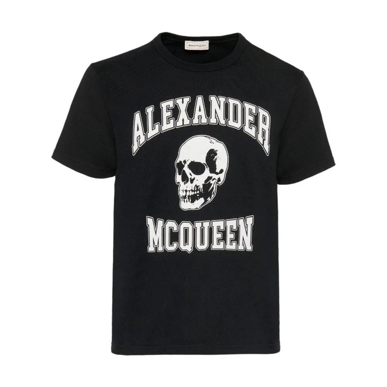 Koszulka z nadrukiem Varsity Branding i motywem czaszki Alexander McQueen