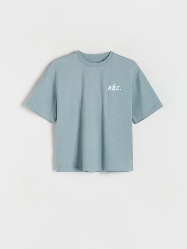 Reserved - T-shirt z nadrukiem - niebieski
