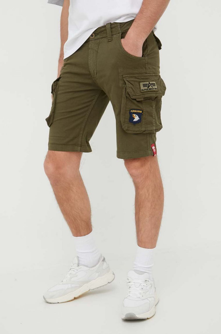 Alpha Industries szorty męskie kolor zielony 186209.142-DarkOlive